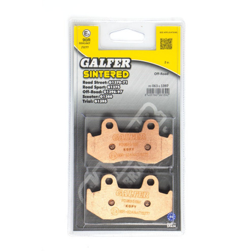Plaquettes de frein Métal fritté HH Sintered Galfer Honda
