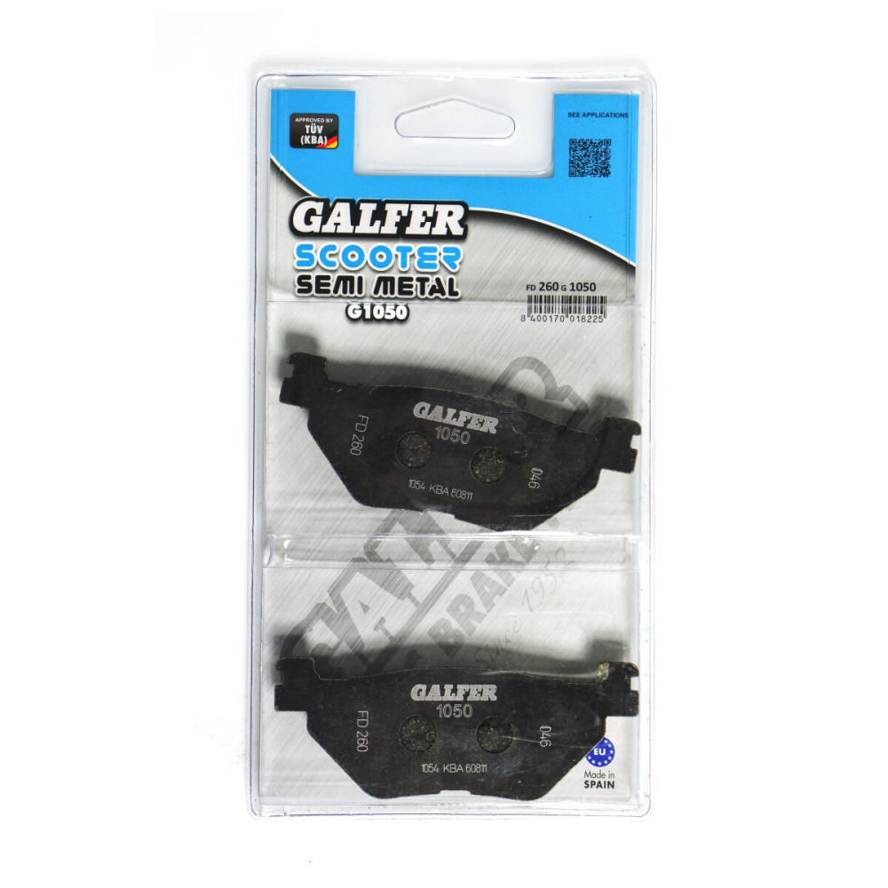 Plaquettes de frein Galfer - Yamaha T-MAX 560 / Yamaha T-MAX 500 / Yamaha T-MAX 530