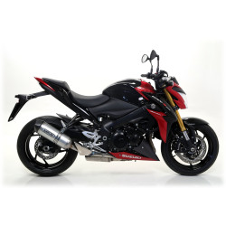 Silencieux Arrow aluminium embout carbone, Suzuki GSX-S 1000 2015-20