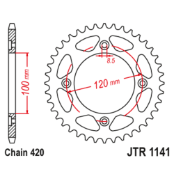 Couronne JT SPROCKETS acier...