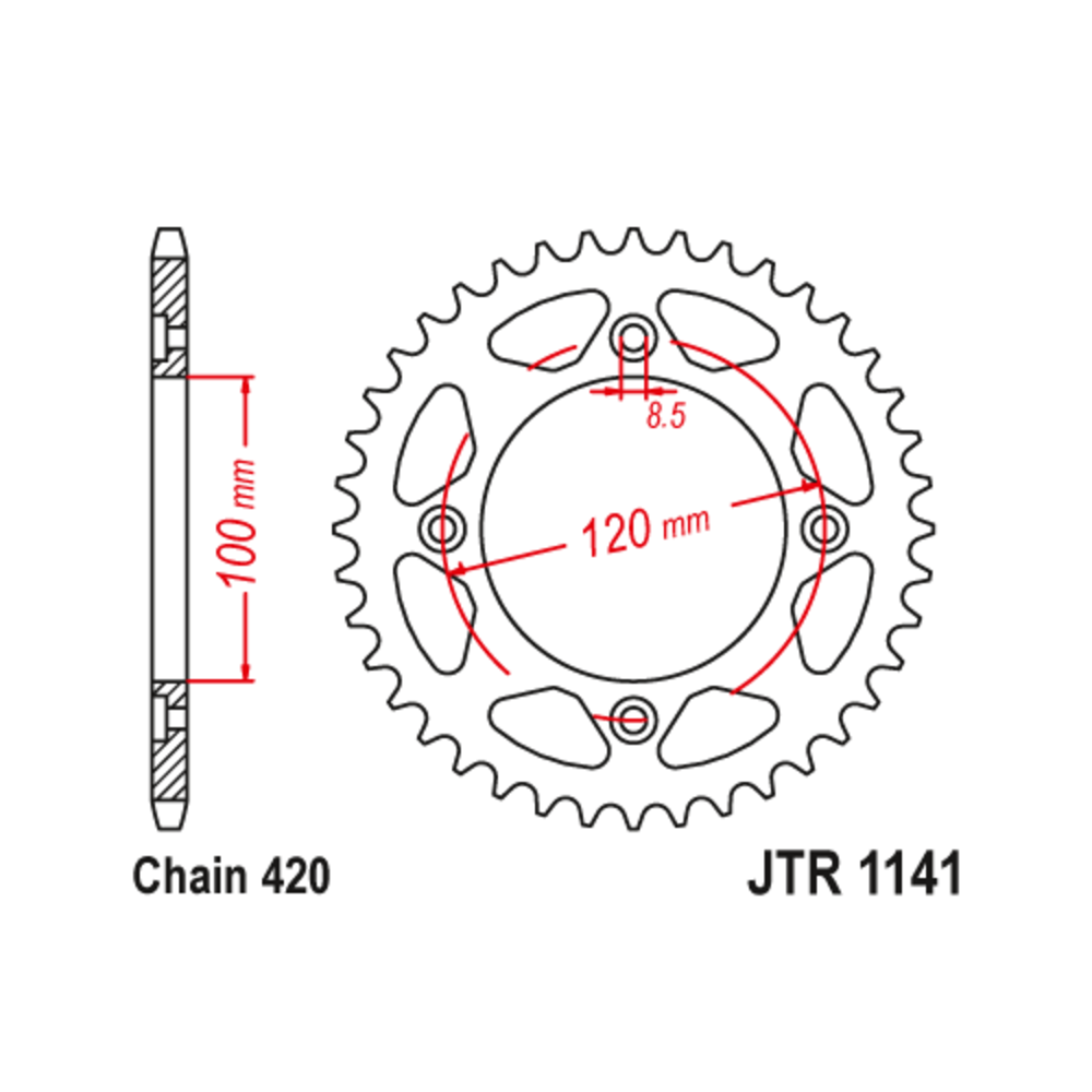 Couronne JT SPROCKETS acier 420 - 60 dents