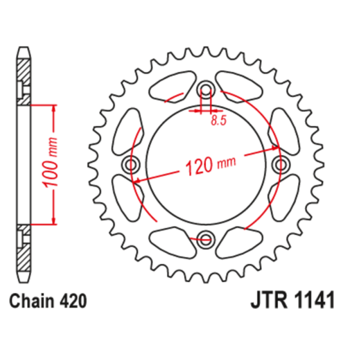 Couronne JT SPROCKETS acier 420 - 60 dents