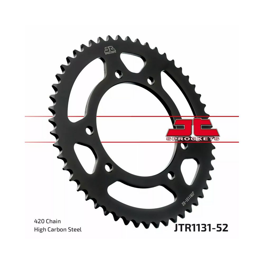 Couronne JT Sprockets acier standard - 420 - 52 dents