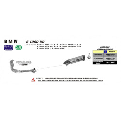 Collecteur Arrow Racing Inox, BMW S 1000 XR 2015-19