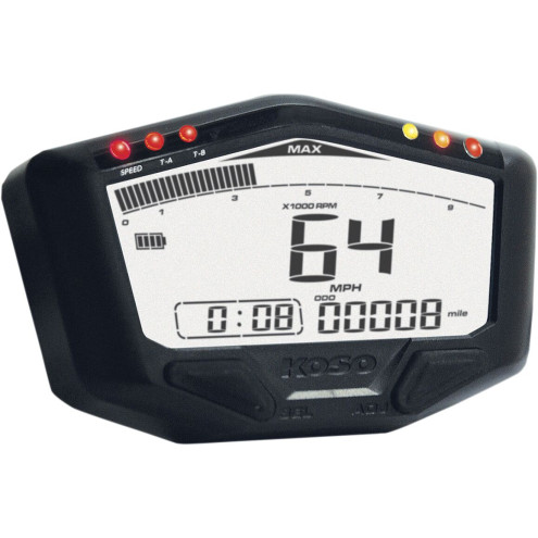 Compteur de vitesse KOSO DB-02 multifonctions noir universel