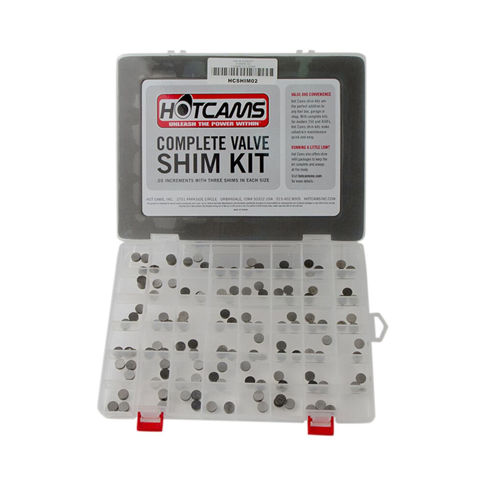 Pastilles de soupape HOT CAMS Ø8,90 x 1,72 to 2,6mm - kit complet