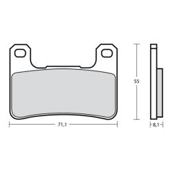 Plaquettes de frein Brembo Racing Type M518 Z10 - Racing