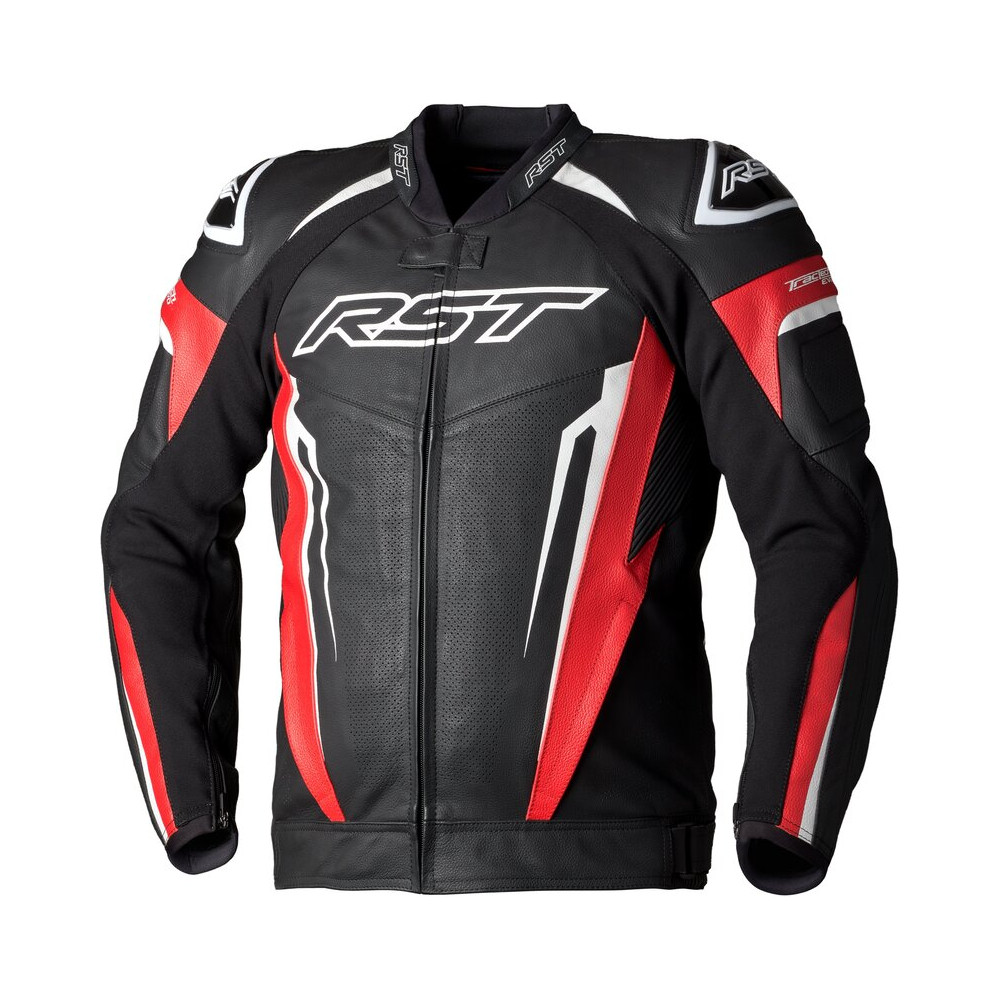 Veste cuir RST TracTech Evo 5 CE homme - rouge/noir/blanc