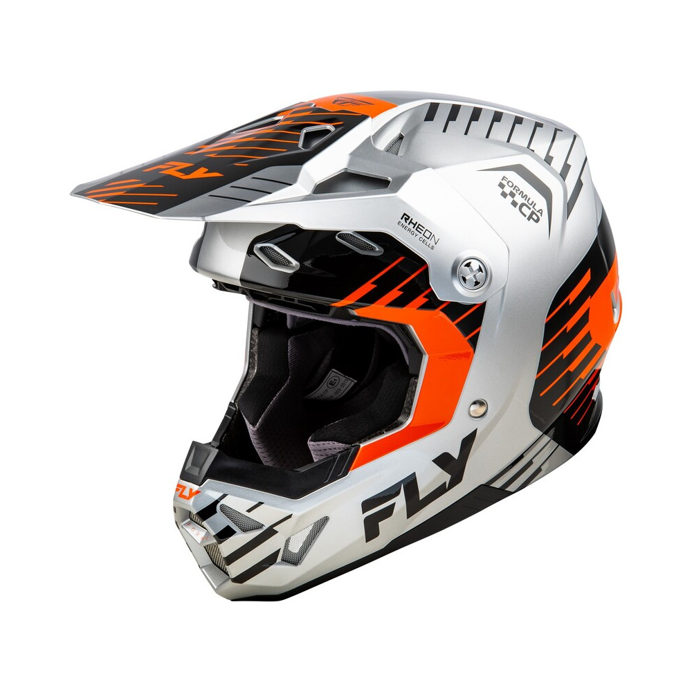 Casque FLY RACING Formula CP Slice - gris/orange/noir