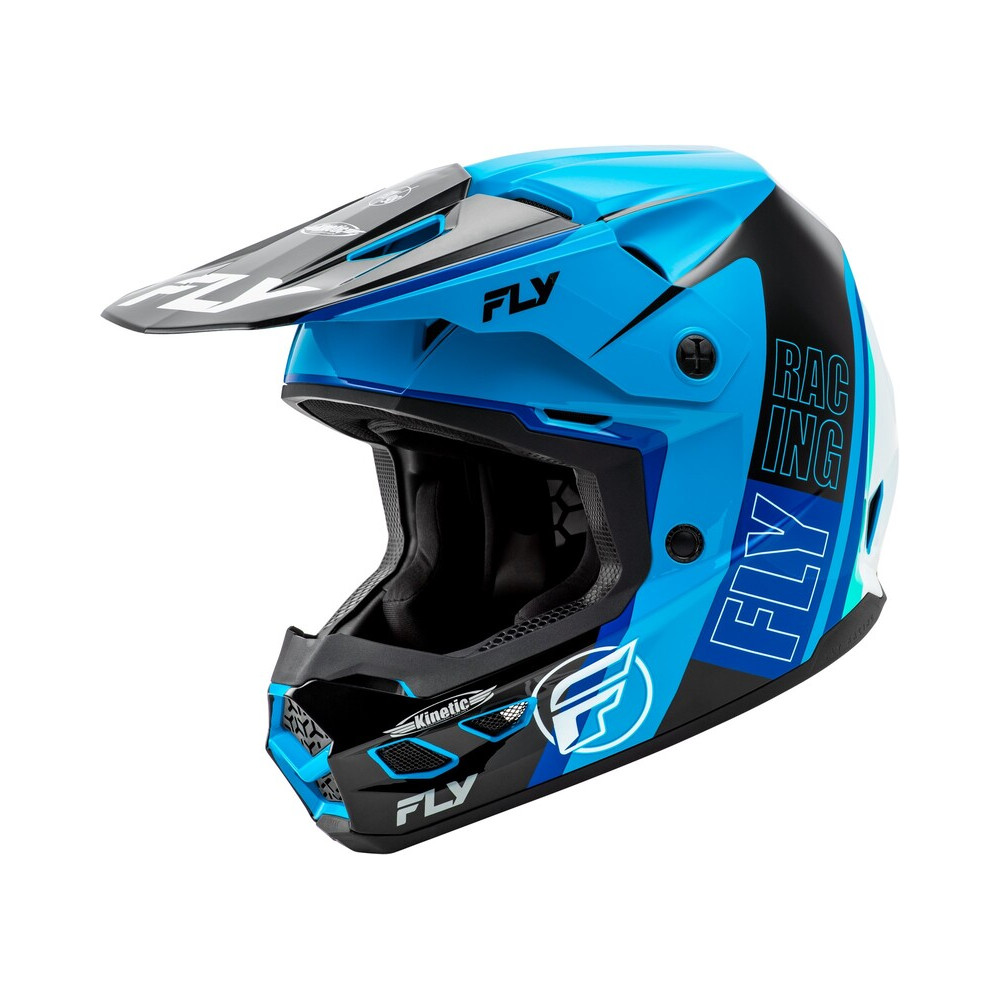 Casque FLY RACING Kinetic Rally - bleu/noir/blanc