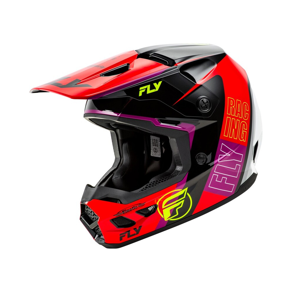 Casque FLY RACING Kinetic Rally - rouge/noir/blanc