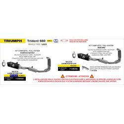 Ligne complète Arrow Homologué - Triumph 660 Trident 2025