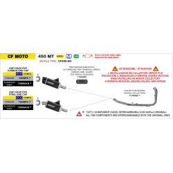 Silencieux Arrow Indy Race Evo Noir sortie carbone - CF Moto 450 MT 2025