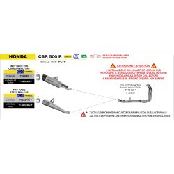 Silencieux Arrow Pro-Race Inox Noir - Honda CBR 500 R 2024-25