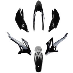 Kit plastique noir brillant 6 pcs - Beta RR 50 2011-22