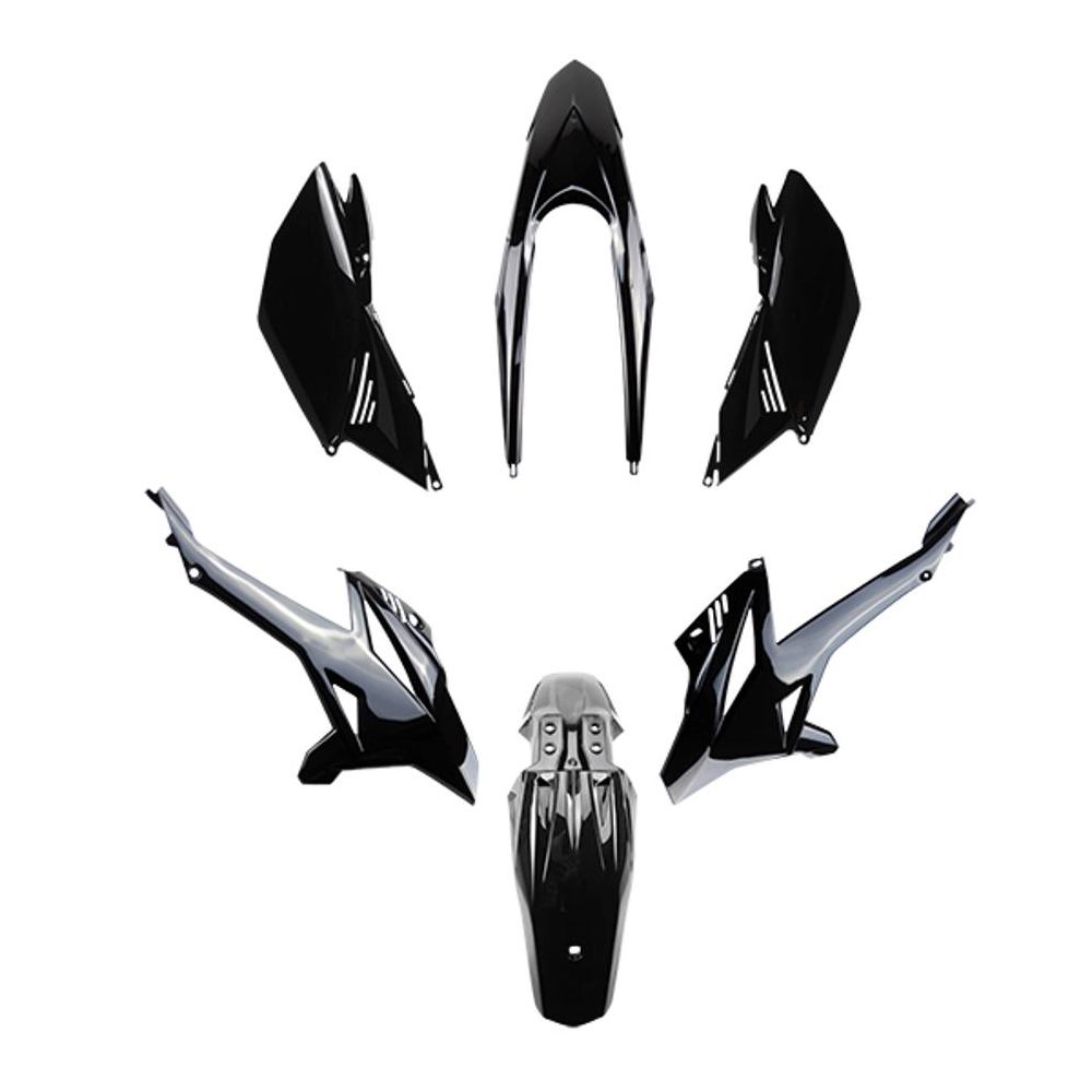 Kit plastique noir brillant 6 pcs - Beta RR 50 2011-22