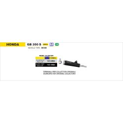 Silencieux Arrow Rebel Black embout noir - Honda GB 350 S 2025