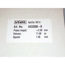 Dome de culasse VHM 12,00cc squish 0.70 Aprilia 125 RS