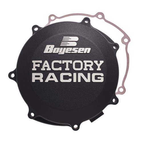 Couvercle de carter d'embrayage BOYESEN Factory Racing noir Yamaha YZ250