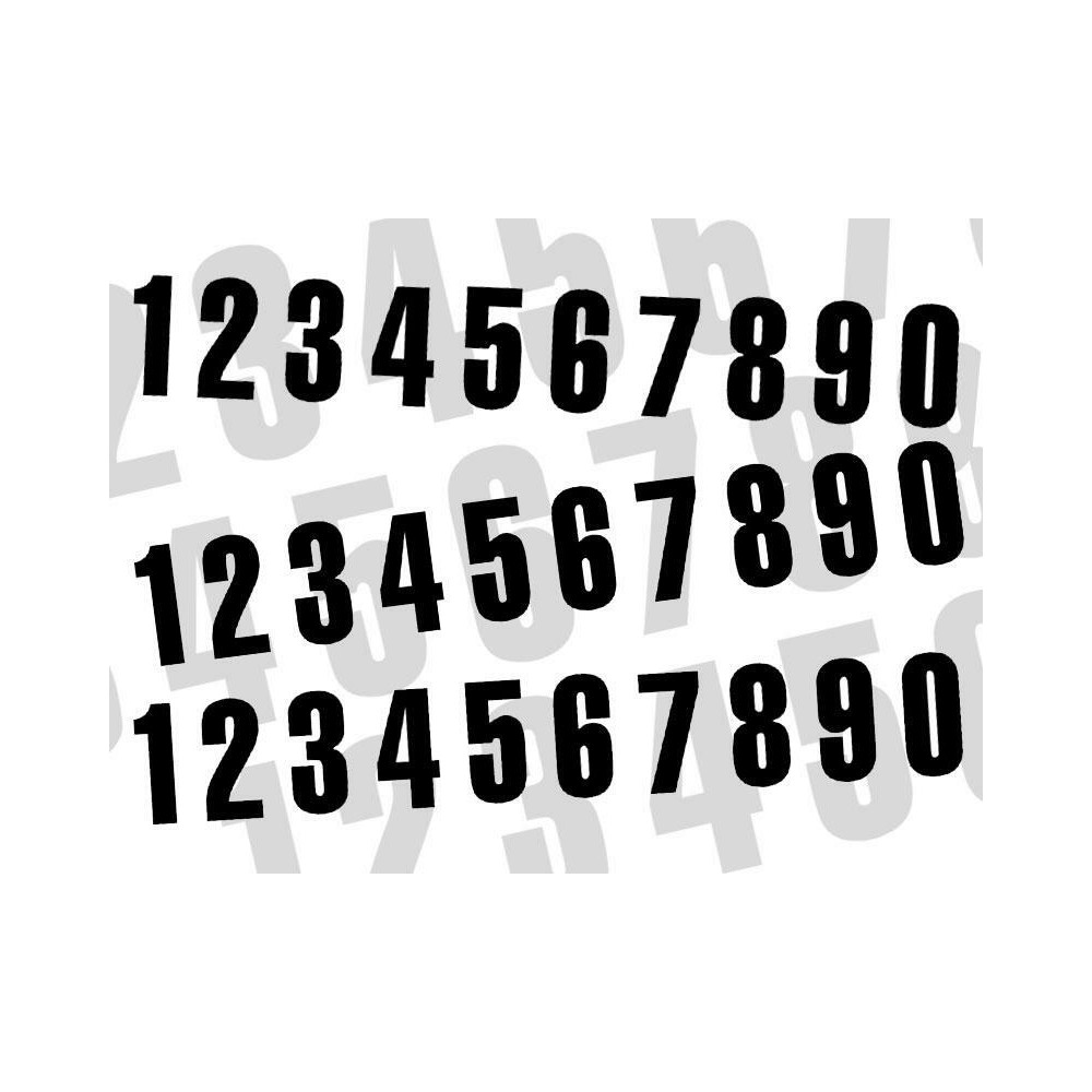 Numéro de course 3 BLACKBIRD 16x7,5cm noir