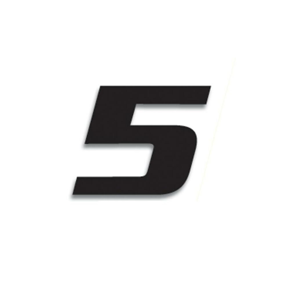 Numéro de course 5 BLACKBIRD 20x25cm noir