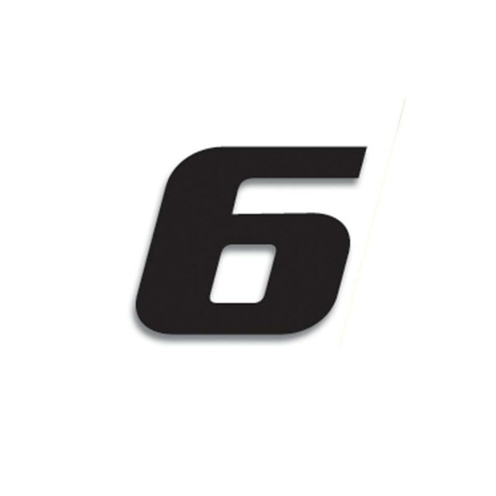 Numéro de course 6 BLACKBIRD 20x25cm noir