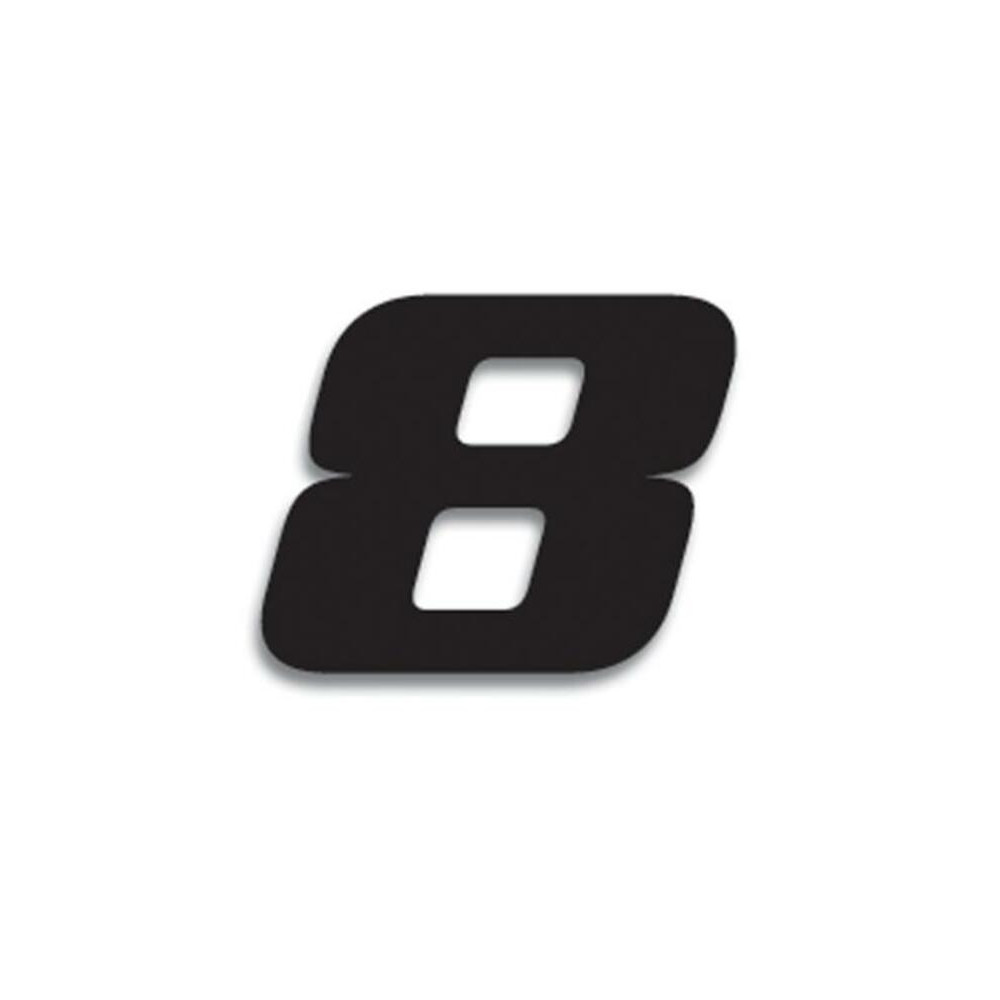 Numéro de course 8 BLACKBIRD 20x25cm noir