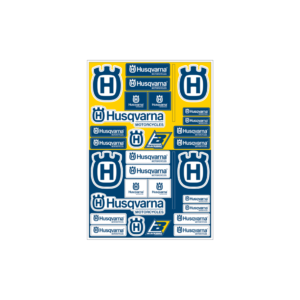 Planche de stickers BLACKBIRD PVC - Husqvarna