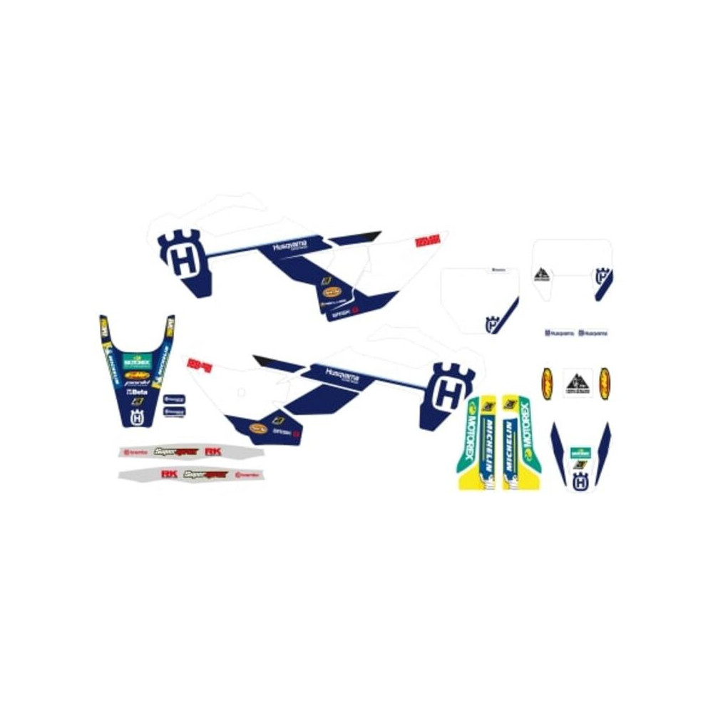 Kit déco BLACKBIRD Replica Factory Team pour Husqvarna