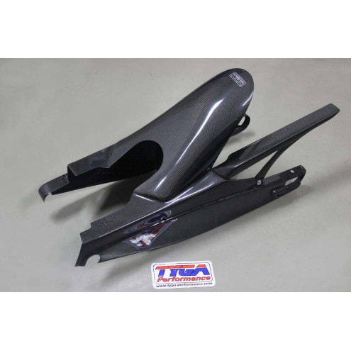 Garde boue arrière / Carter chaine / bras oscillant carbone KTM RC 125/200/390 2013-21