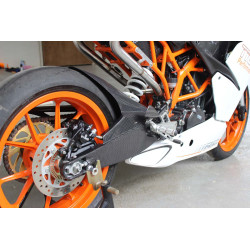 Garde boue arrière / Carter chaine / bras oscillant carbone KTM RC 125/200/390 2013-21