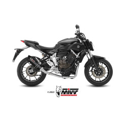 Ligne complète MIVV GP noir embout carbone - Yamaha MT-07 2014-20