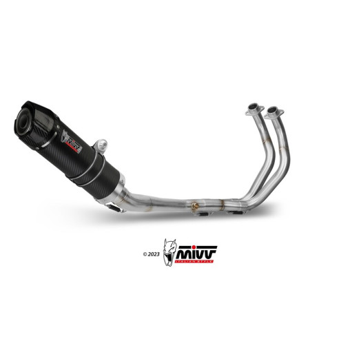 Ligne complète MIVV GP noir embout carbone - Yamaha MT-07 2014-20