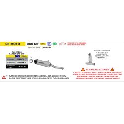 Silencieux Arrow Indy Race Evo noir - CF MOTO 800 MT Sport / Touring 2025