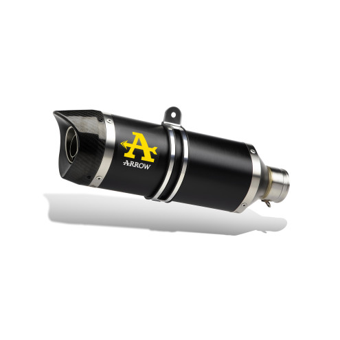 Silencieux Arrow noir embout carbone - Yamaha 700 MT-07 14-20 & 700 Tracer 7 GT 16-24