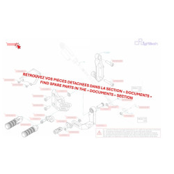 Commande reculées fixes LIGHTECH sélection standard Yamaha Mt-07