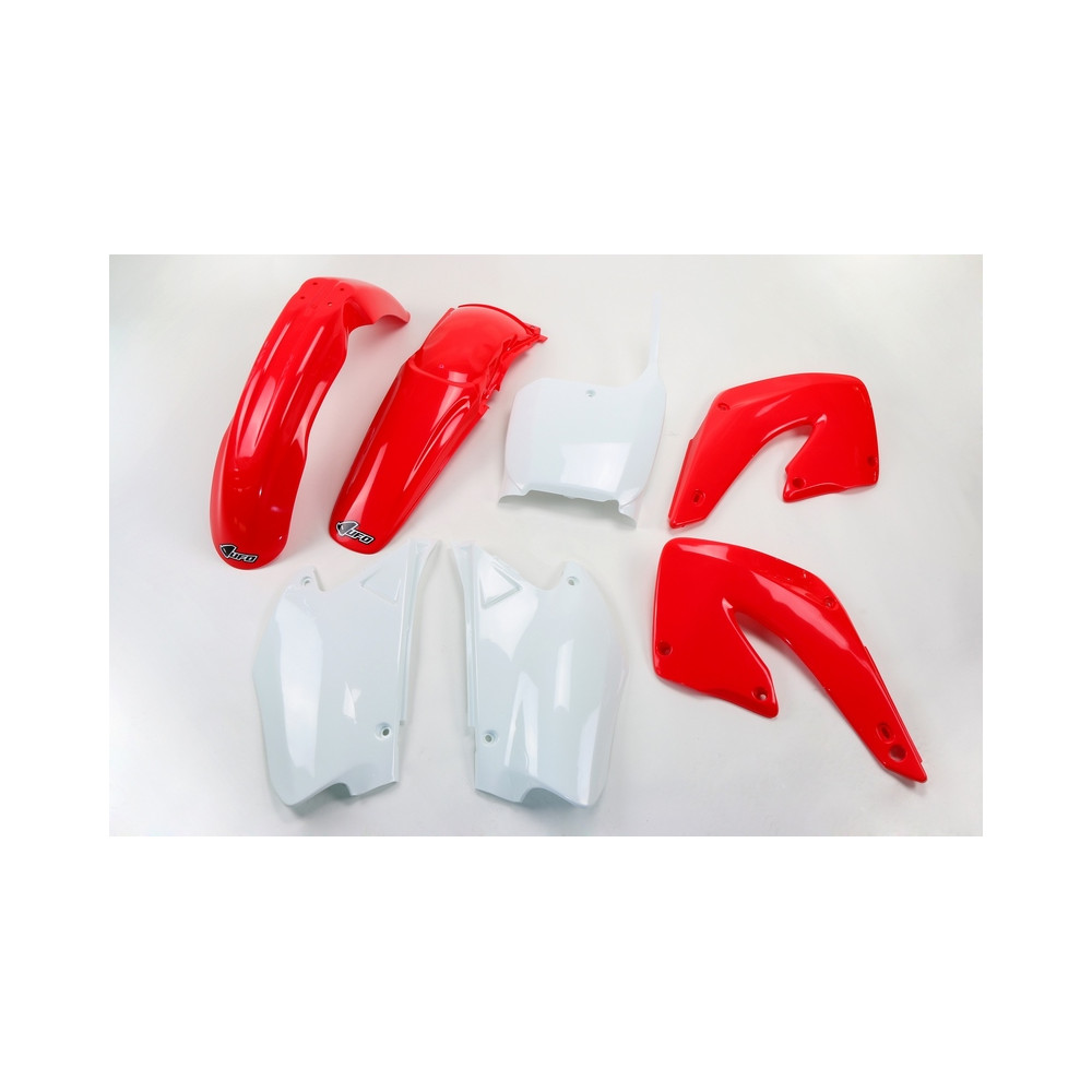 Kit plastique UFO couleur origine rouge/blanc Honda CR125R/250R