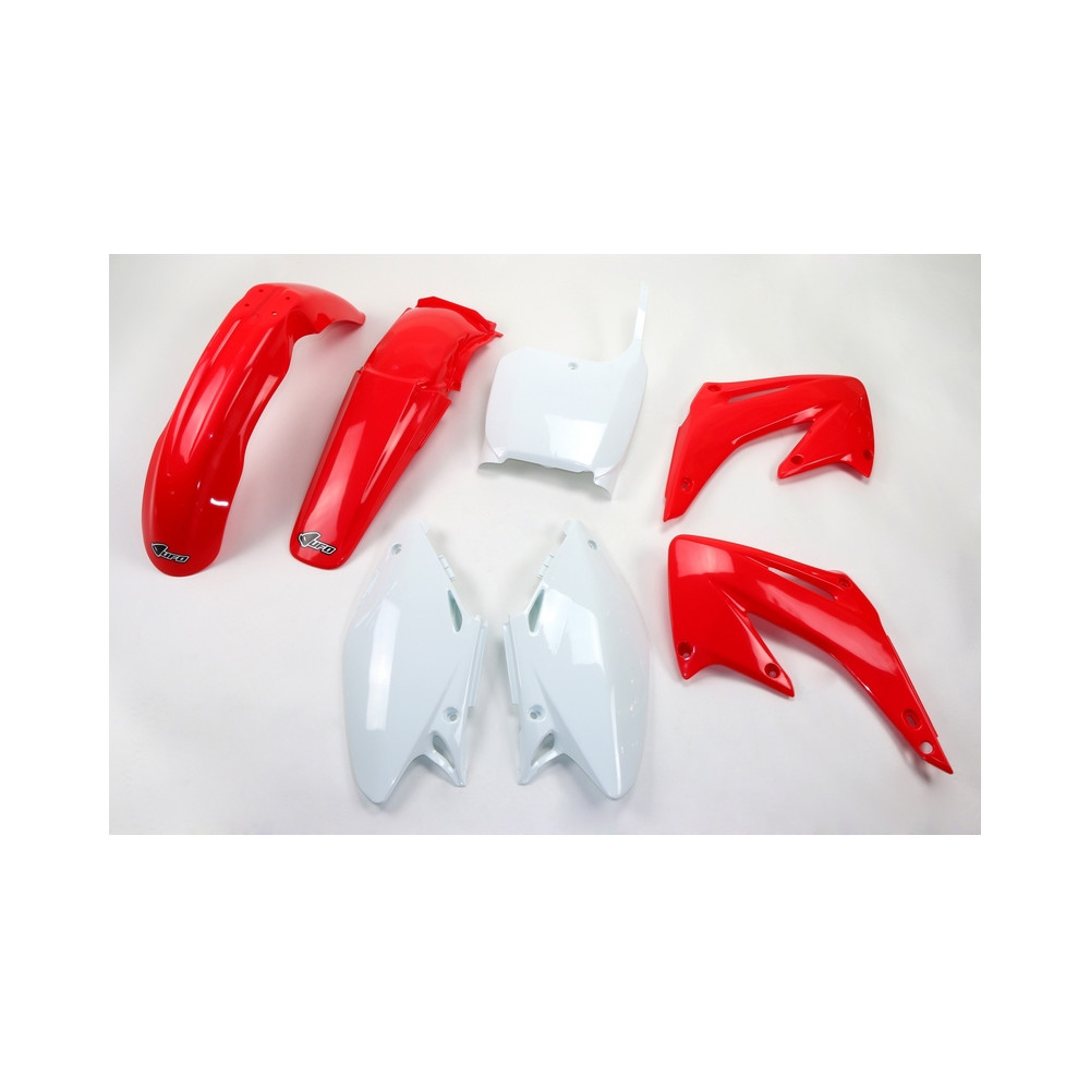 Kit plastique UFO couleur origine rouge/blanc Honda CR125R/250R