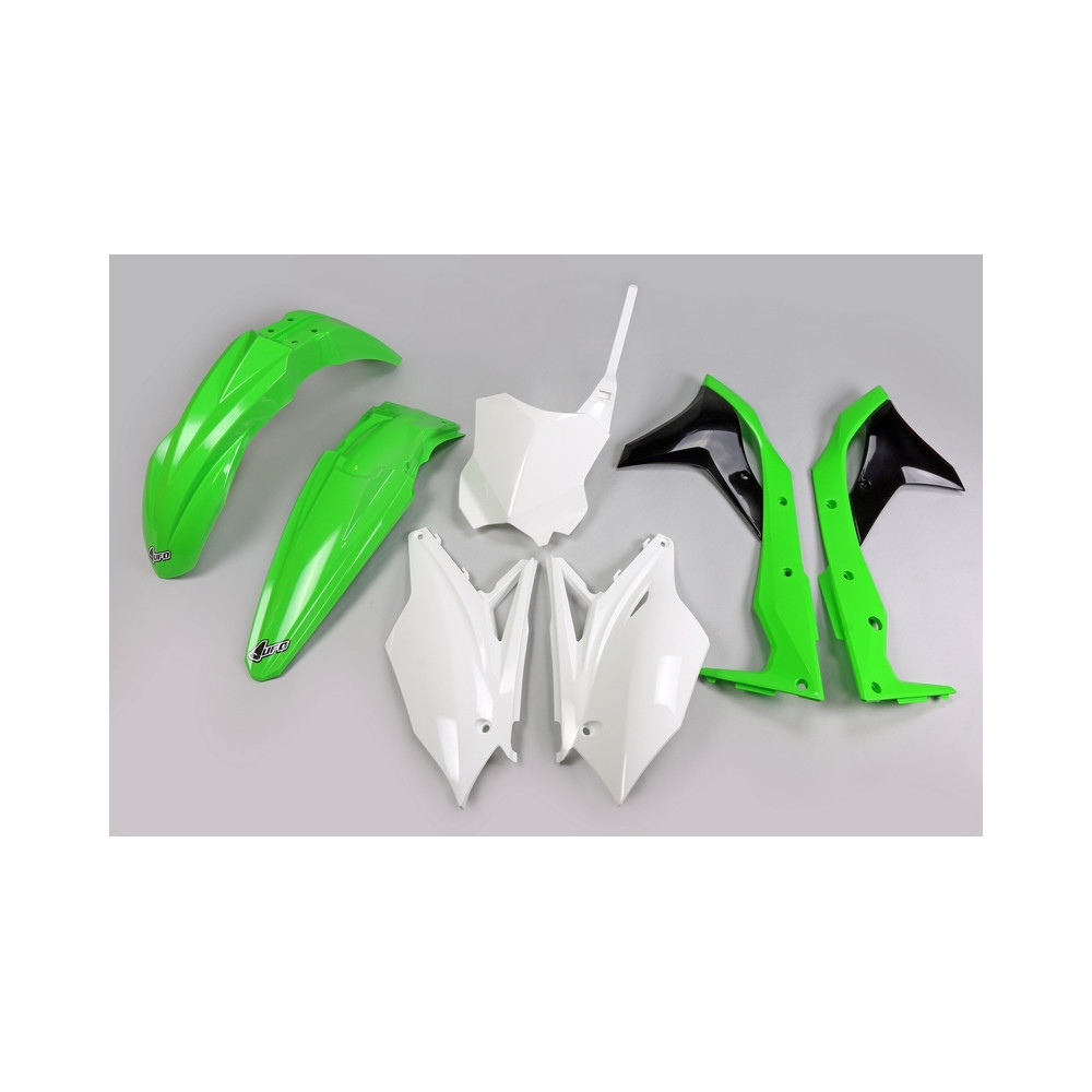 Kit plastique UFO origine (2017) vert/noir/blanc Kawasaki KX250F 2017