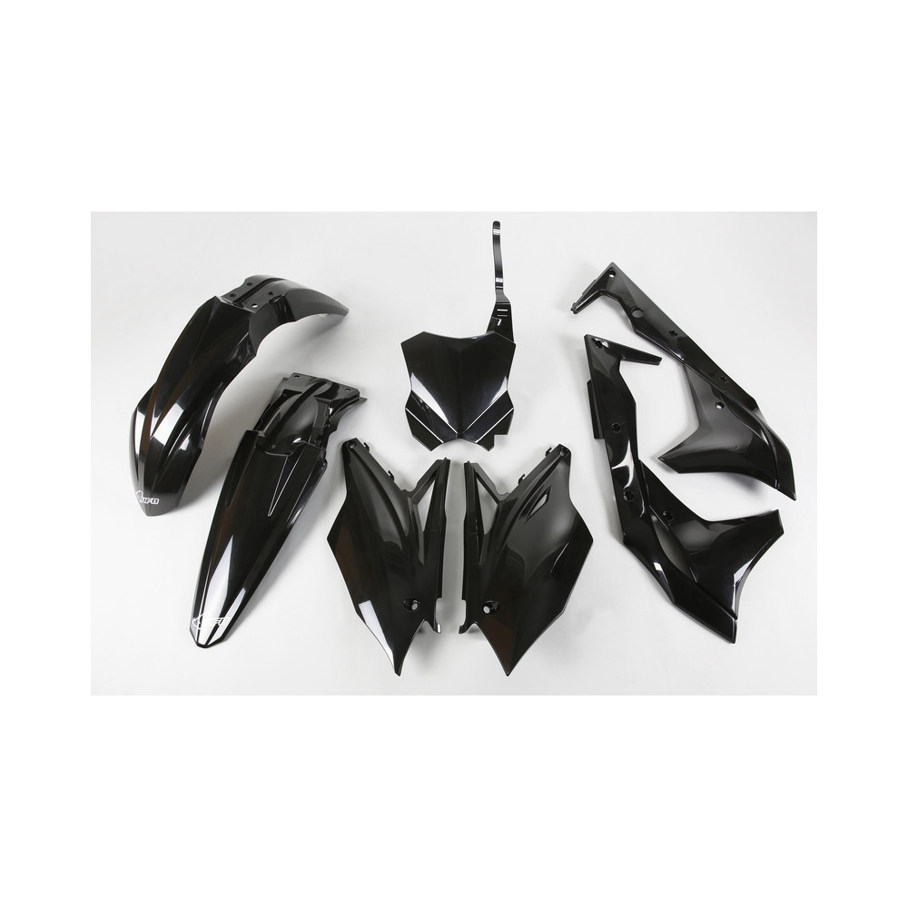 Kit plastique UFO noir Kawasaki KX250F 18-20