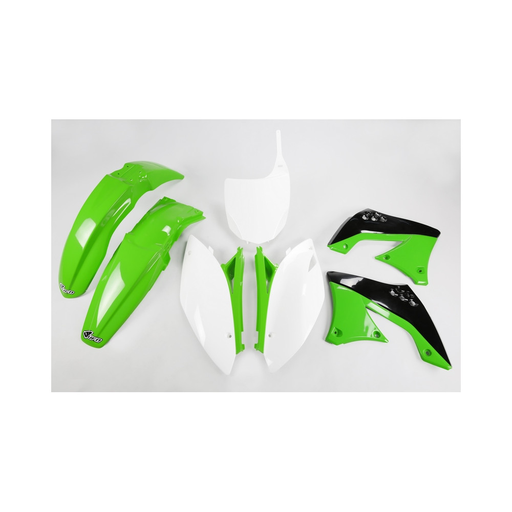 Kit plastique UFO couleur origine vert/noir/blanc Kawasaki KX450F