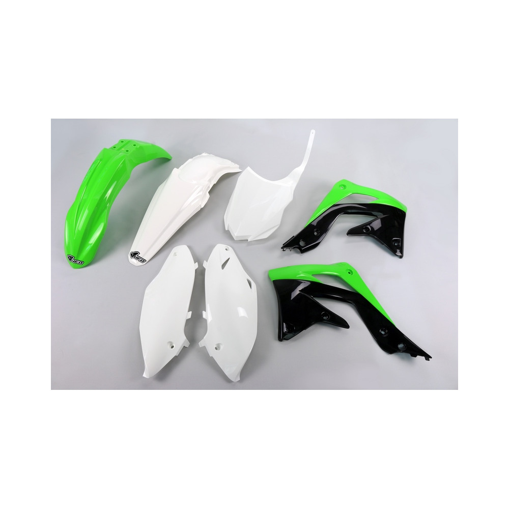 Kit plastique UFO couleur origine vert/blanc/noir Kawasaki KX450F
