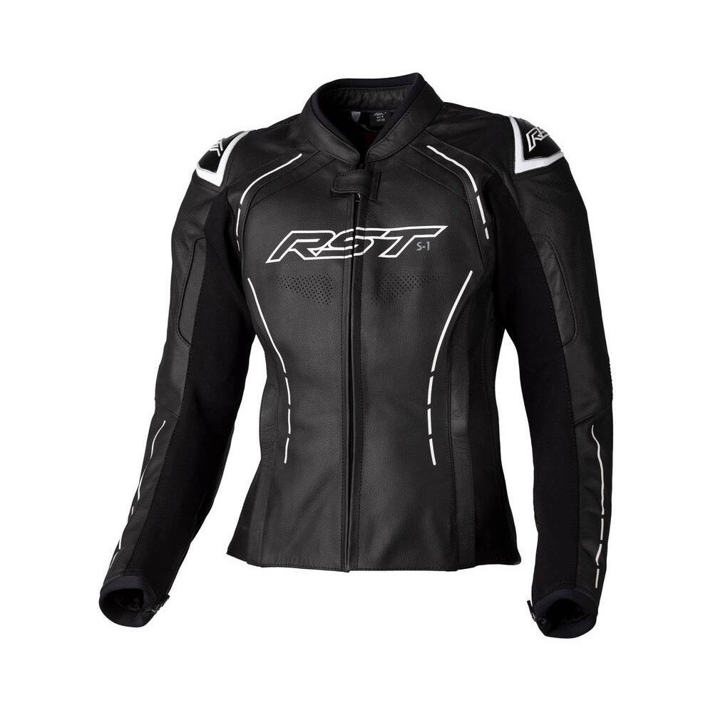 Veste femme RST S1 CE cuir - noir/blanc taille M