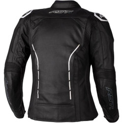 Veste femme RST S1 CE cuir - noir/blanc taille XL
