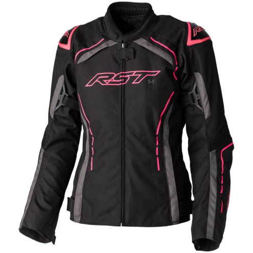 Veste femme RST S1 CE textile - noir/rose fluo taille 3XL