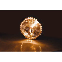 Phare SHIN YO Reno 2 chrome verre clair - Ø178mm