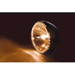 Phare SHIN YO Reno 2 chrome verre clair - Ø178mm