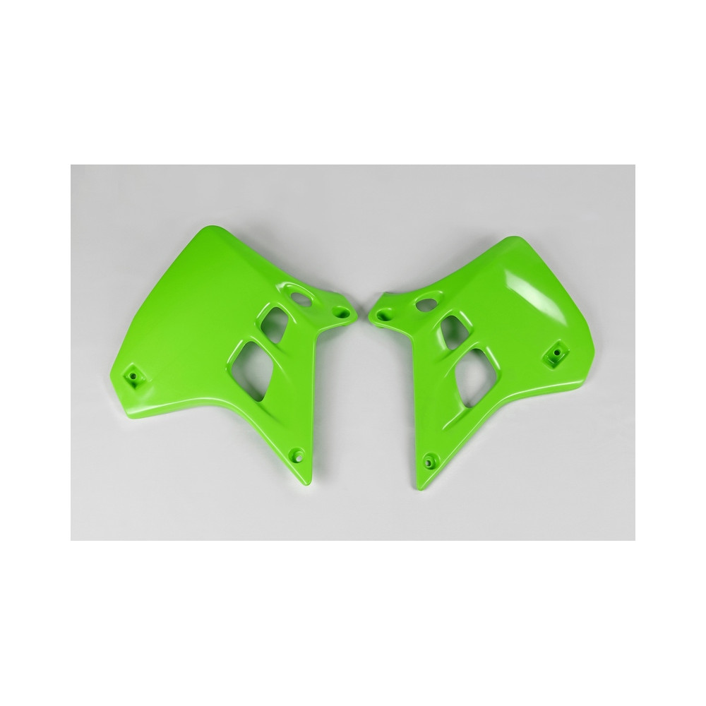Ouïes de radiateur UFO vert Kawasaki KX125