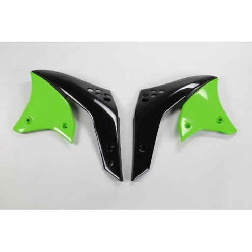 Ouïes de radiateur UFO vert Kawasaki KX250F