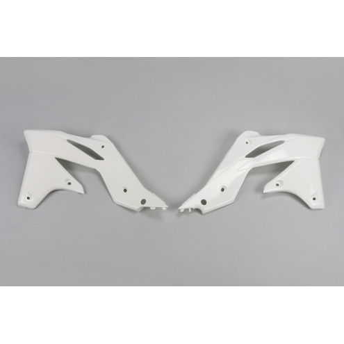 Ouïes de radiateur UFO blanc Kawasaki KX250F
